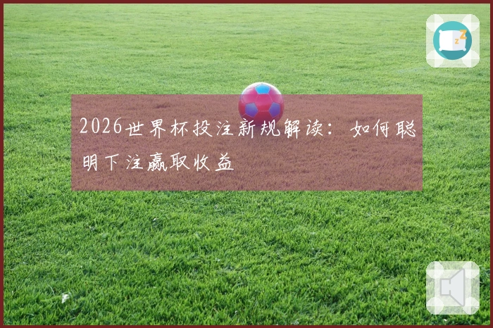 2026世界杯投注新规解读：如何聪明下注赢取收益